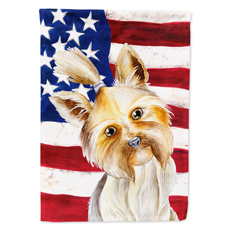 Drapeau de maison en polyester à 2 côtés Shahnur, Yorkie