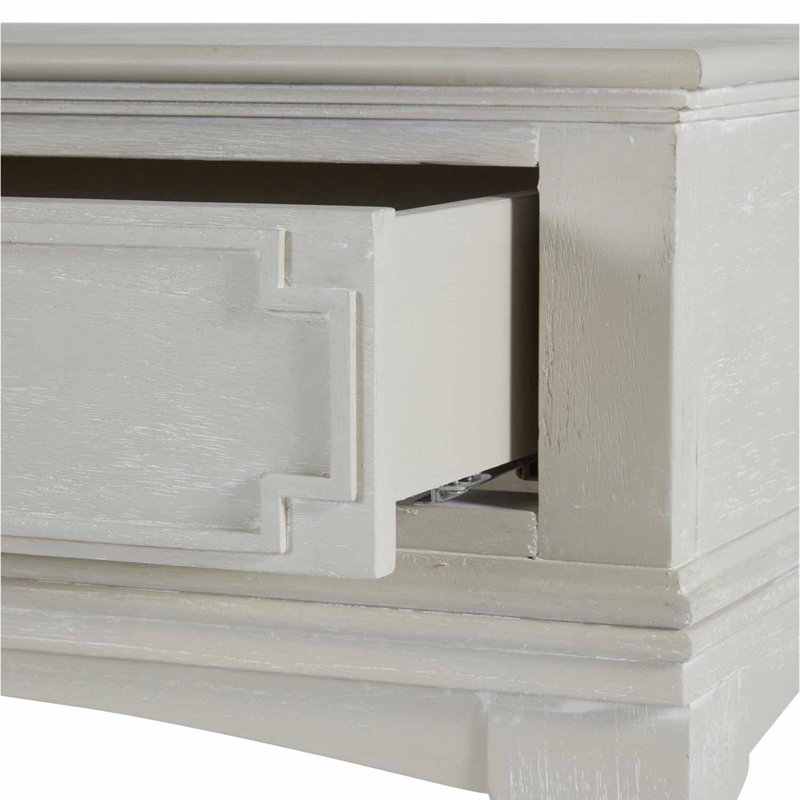 Arrington 76" Console Table, Cerused White