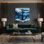Art mural sur toile bleu marine-1300151341