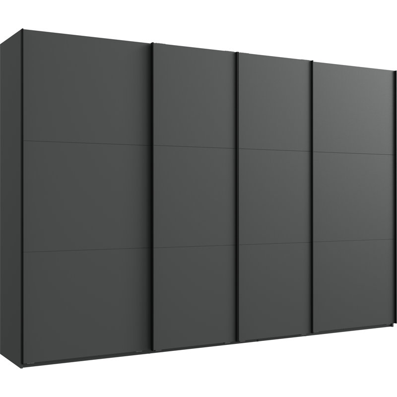 Guardino 4 Door Wardrobe, Graphite, 216cm H x 350cm W x 65cm D