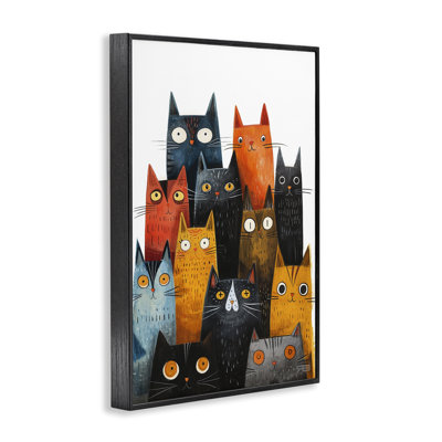 «Fun Peeking Cat Face», art giclée par Roozbeh Bahramali