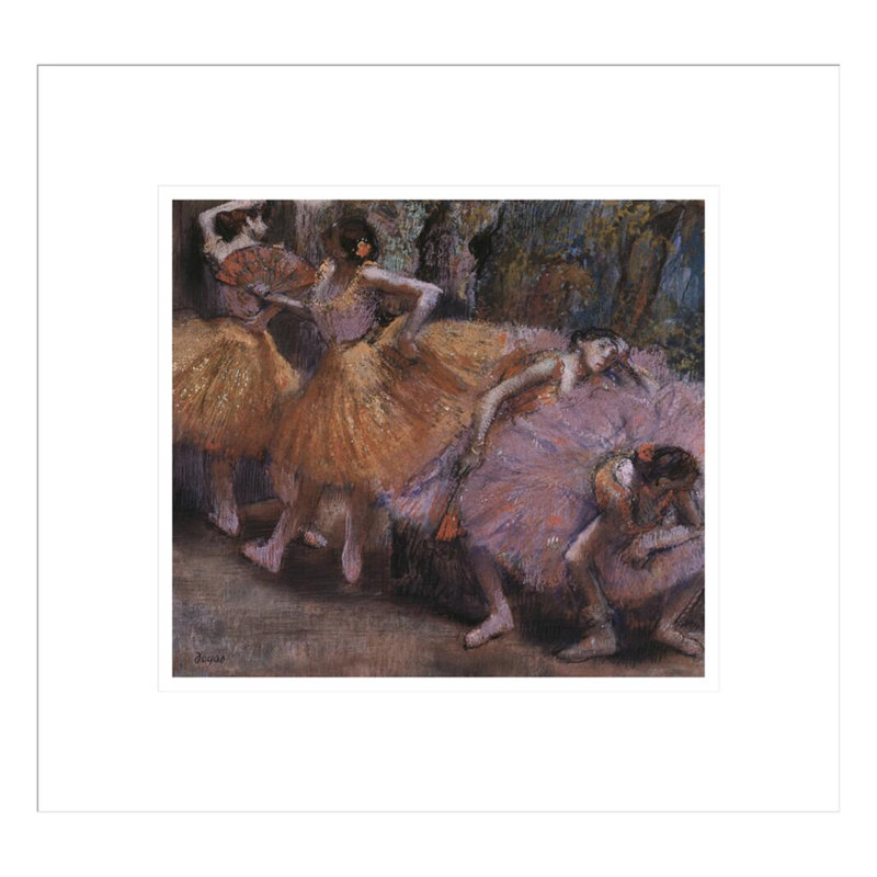 Quatre ballerines au repos par Edgar Degas, impression giclée encadrée, H 13,75 po x l 14,68 po