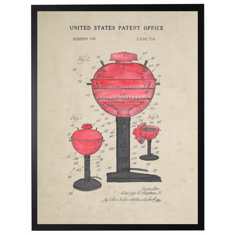 Grill Patent in Black Frame