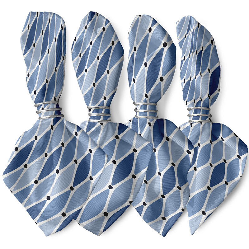 Ensemble de serviettes 4 pièces Odelina Raina, Bleu