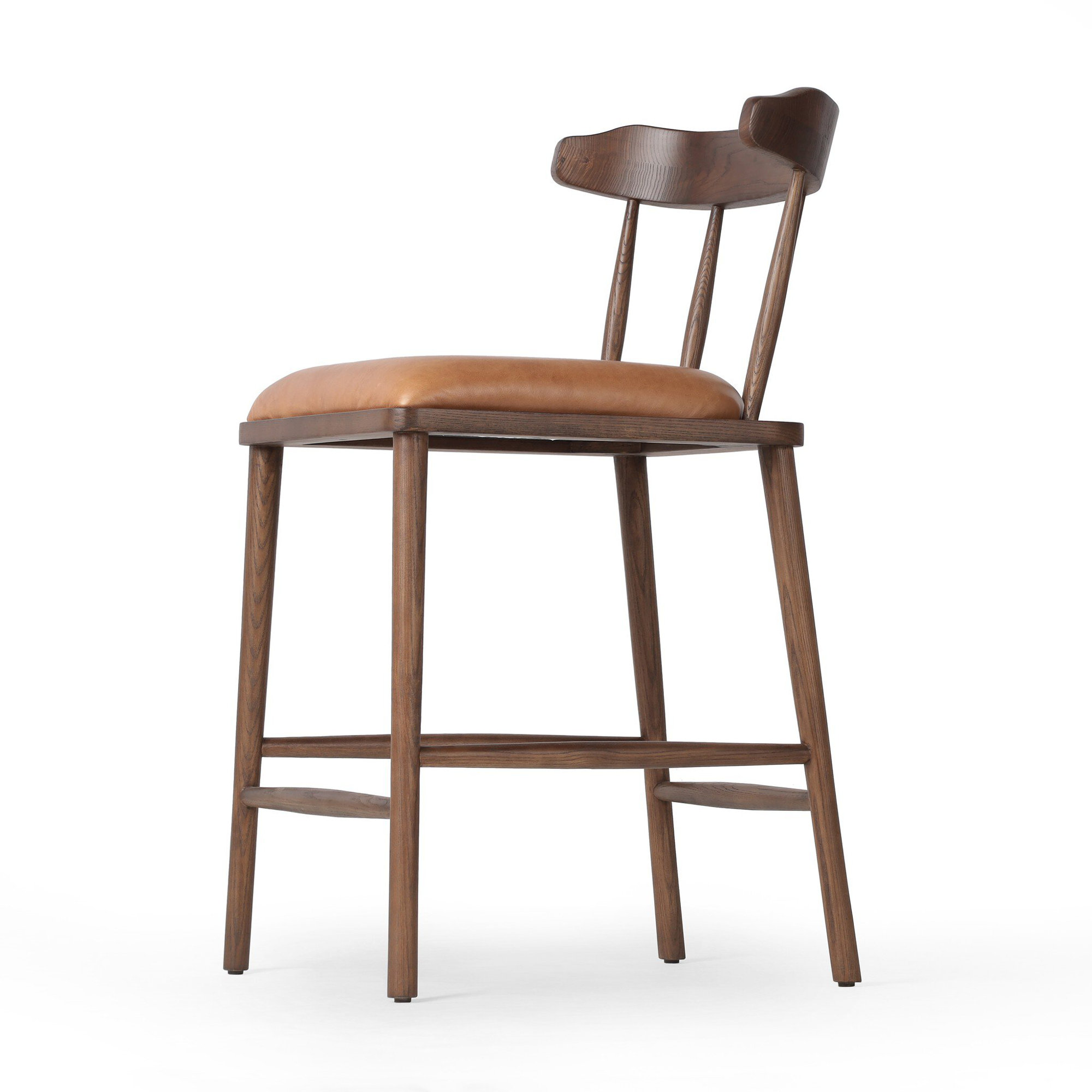 Waverly Stool-Antwerp Natural-Counter, Chaps Saddle, Dark Brown