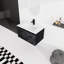 Meuble-lavabo mural 30 po. Lavabo et porte en céramique. Moderne. Contreplaqué. Noir Rangement à 2 portes pour les essentiels et l'équipement monté sur un meuble-lavabo moderne. Objets à fermeture en douceur