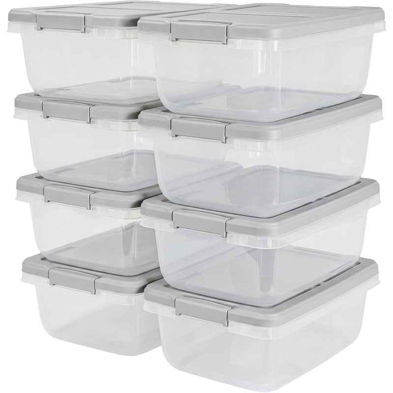 Paquet de 8 contenants de rangement verrouillables 15 pte