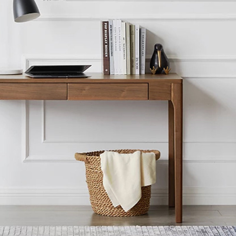 Bureau à tiroir en bois massif, H 29,53 po x l 47,24 po x P 23,62 po
