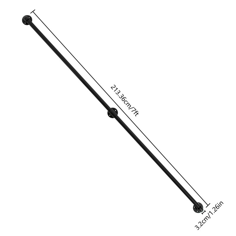 Metal Stair Banister, 3.15" H x 84" W x 3.15" D