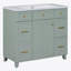 Ensemble de meuble-lavabo vert 36 "avec lavabo