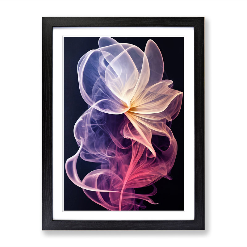 Flower Abstract No.2 - Wall Art, Black Framed, 64cm H x 46cm W x 2cm D