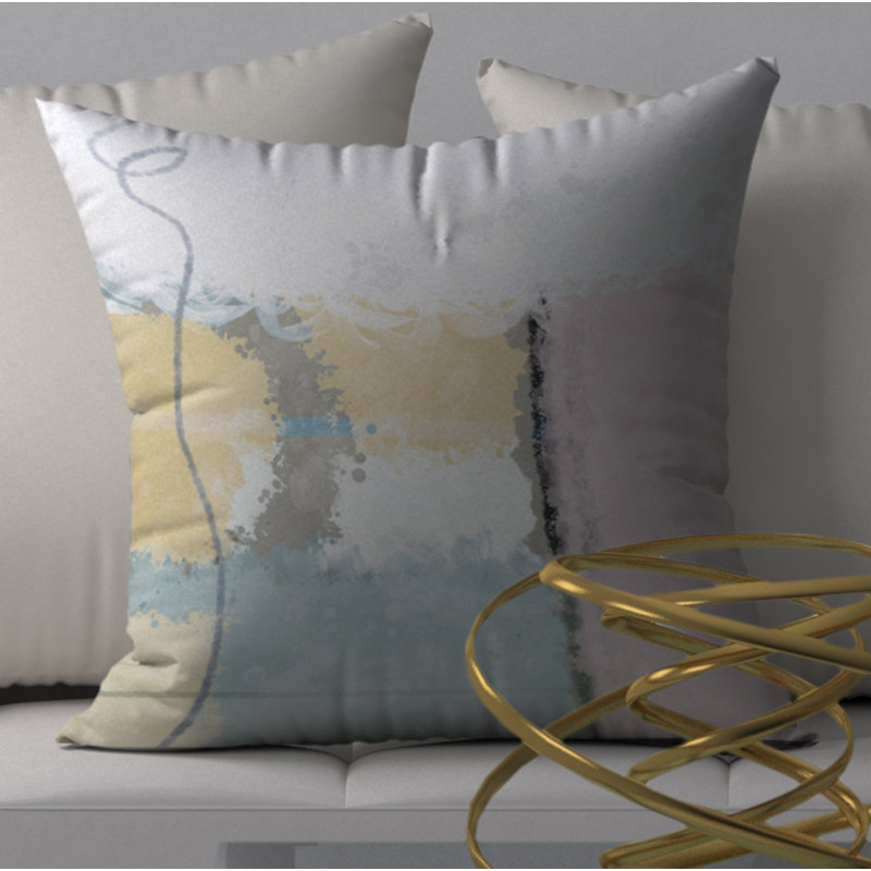 Housse de coussin carrée décorative effervescente palatial, 24" X 24"