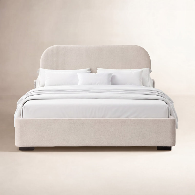 Lit plateforme Reigo Boucle, Grand, Beige
