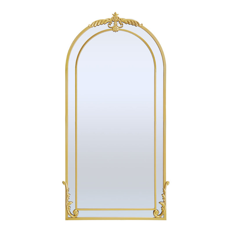 Cristina Iron Arch Wall Mirror, Gold, 120cm H x 60cm W