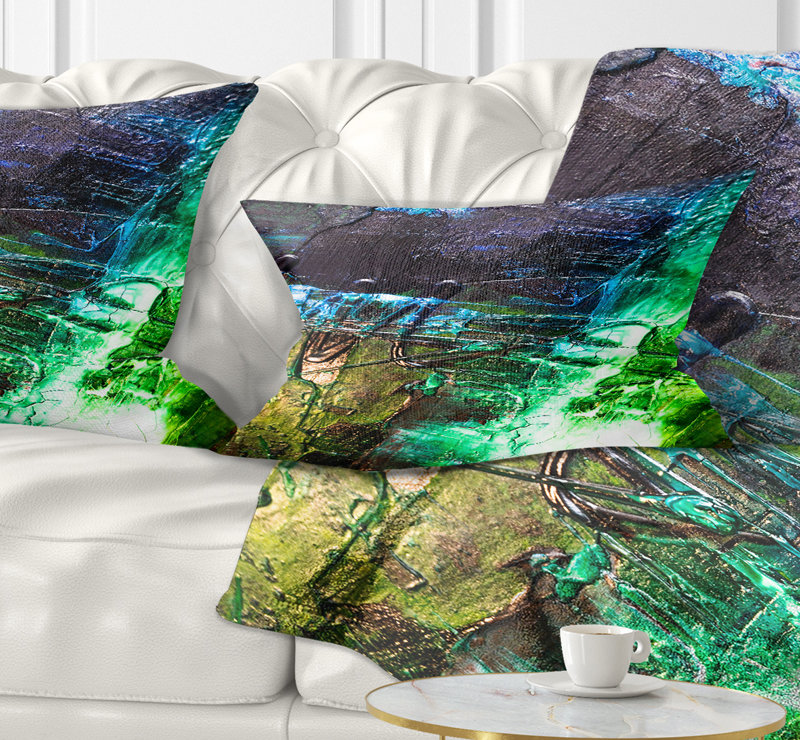  Coussin abstrait, Rectangulaire, 12 po x 20 po