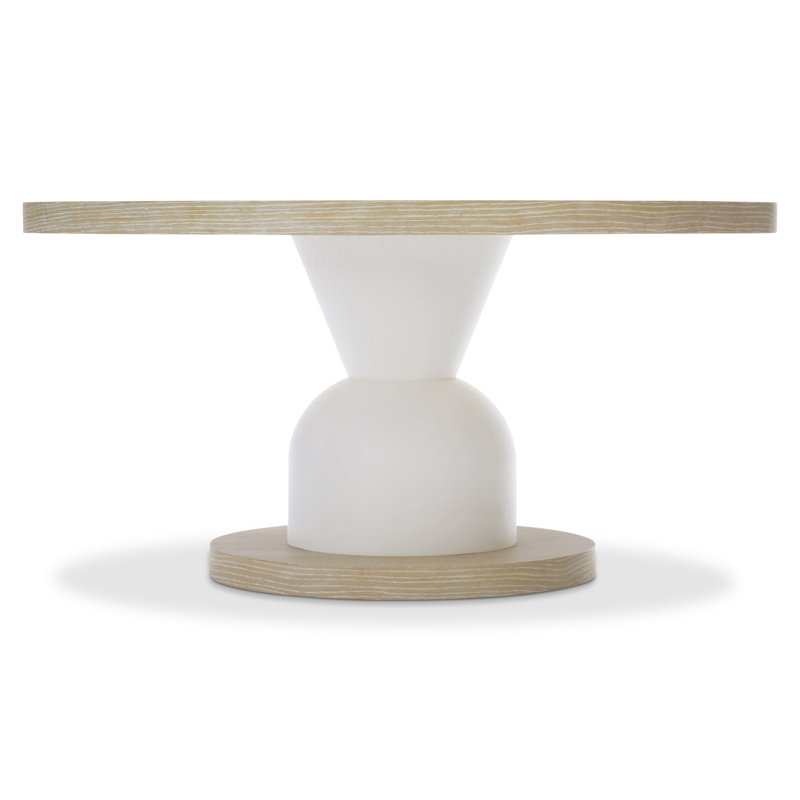 60'' Brown and White Reclaimed Wood Round Dining Table