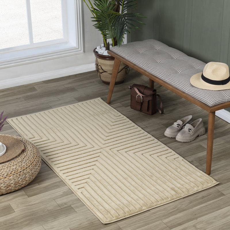Ranota In- & Outdoor Scandi Modern Boho Beige Area Rug, Rectangle 80 x 150 cm