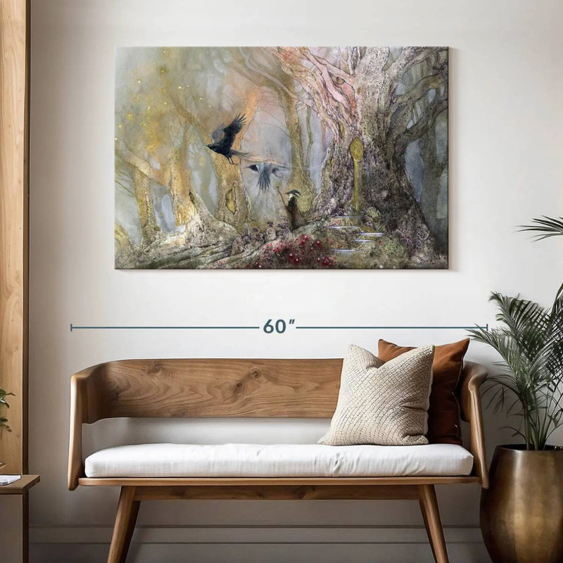 Kelan Raven God, 32" H x 48" W