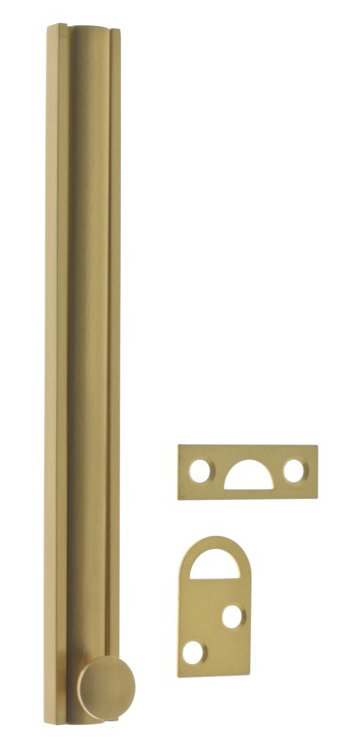 Solid Brass Surface Bolt, Satin Brass