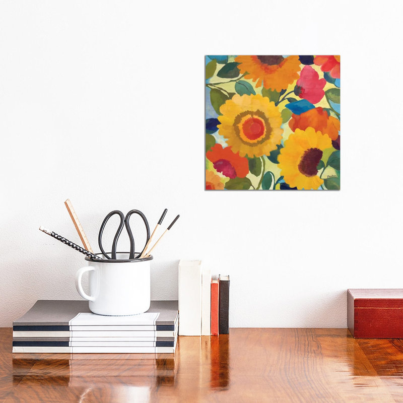 Market Flowers I by Kim Parker - Wrapped Canvas Painting, 30.48cm H x 30.48cm W x 1.91cm D