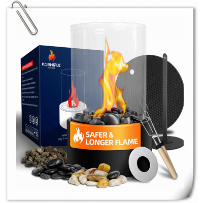 Tabletop Fire Tabletop Fireplace with Flame Guard