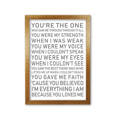 Because You Loved Me - Print