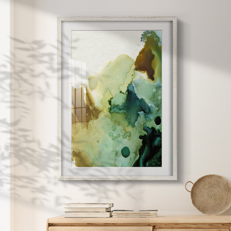 L'eau et la terre II - impression encadrée, H 28,5 po x l 20,5 po, Blanc