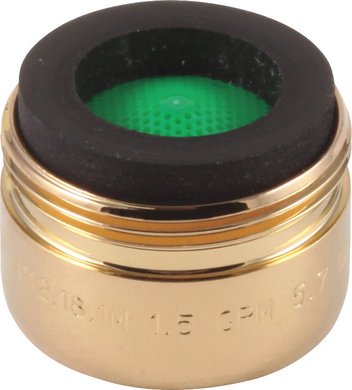 Robinet de cuisine 1,5 gpm aérateur, Laiton brillant