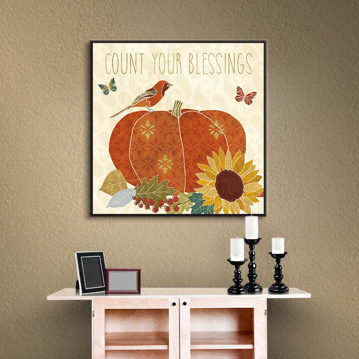 " Autumn Song III " by Veronique Charron, 14" H x 14" W x 2" D