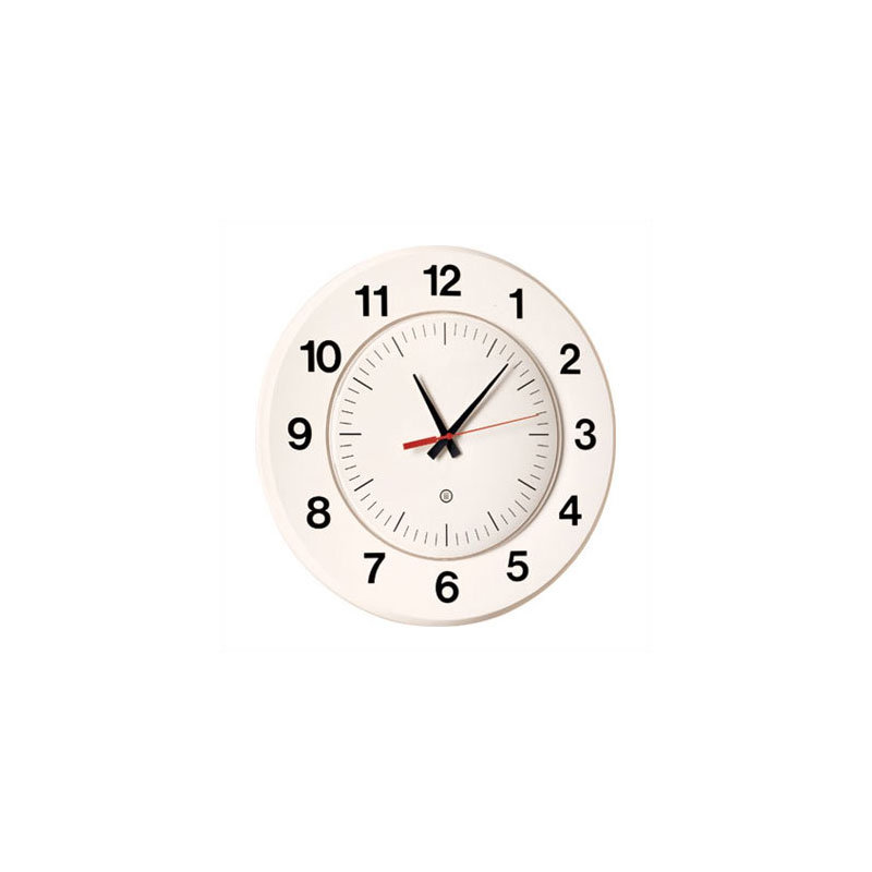 Metal Wall Clock, Soft White / Black
