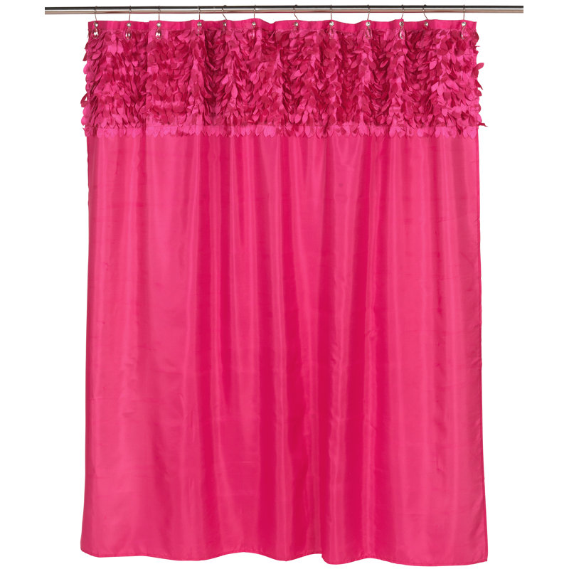 Rideau de douche simple Gallaher, Framboise