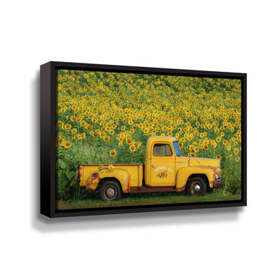 Yellow Vintage Sunflower Truck " Yellow Vintage Sunflower Truck "