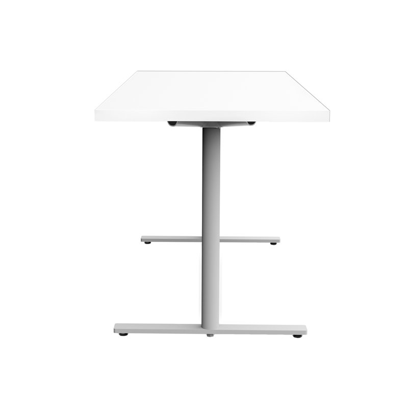 JURNI Multi-Purpose Table With T-Leg And Glides, Designer White, 29.5" H x 60" L x 24" W
