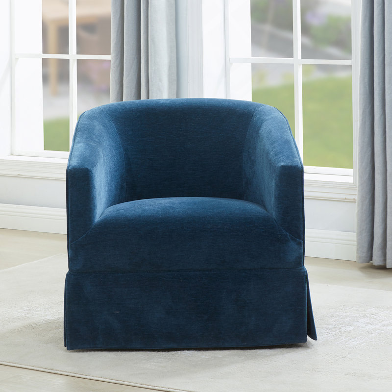 Chaise pivotante à jupe Elm Baltic, Bleu