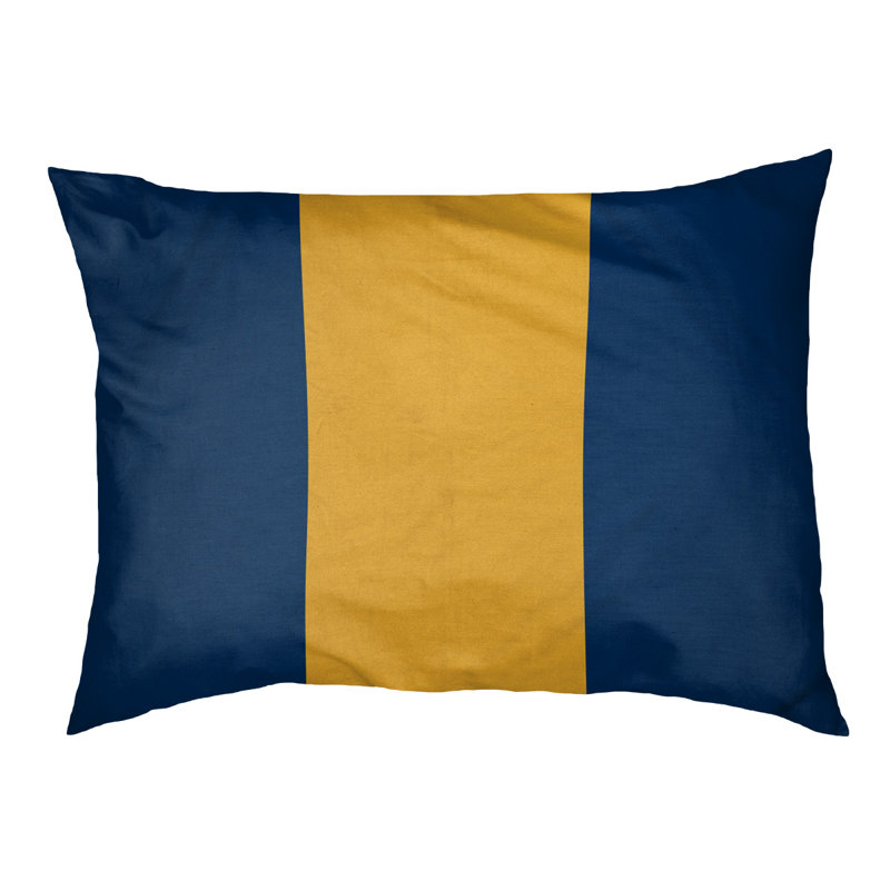 Coussin pour chien hockey Las Vegas, Moyen (H 14 po x l 40 po x P 30 po), Bleu marine / doré / doré