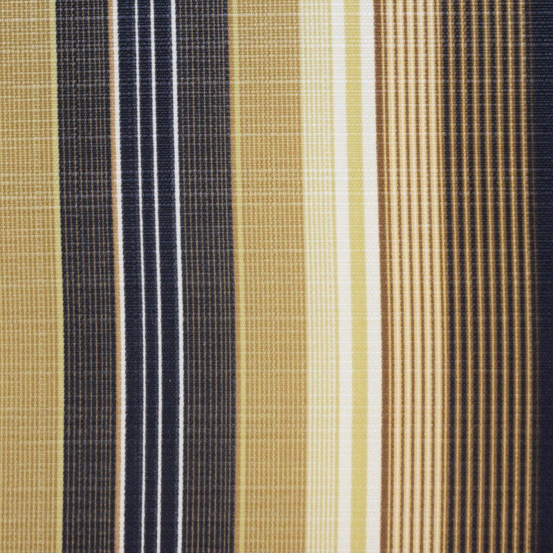 Gladding Outdoor Square Pillow Cover & Insert, Brown/Gold/Yellow/Green Striped