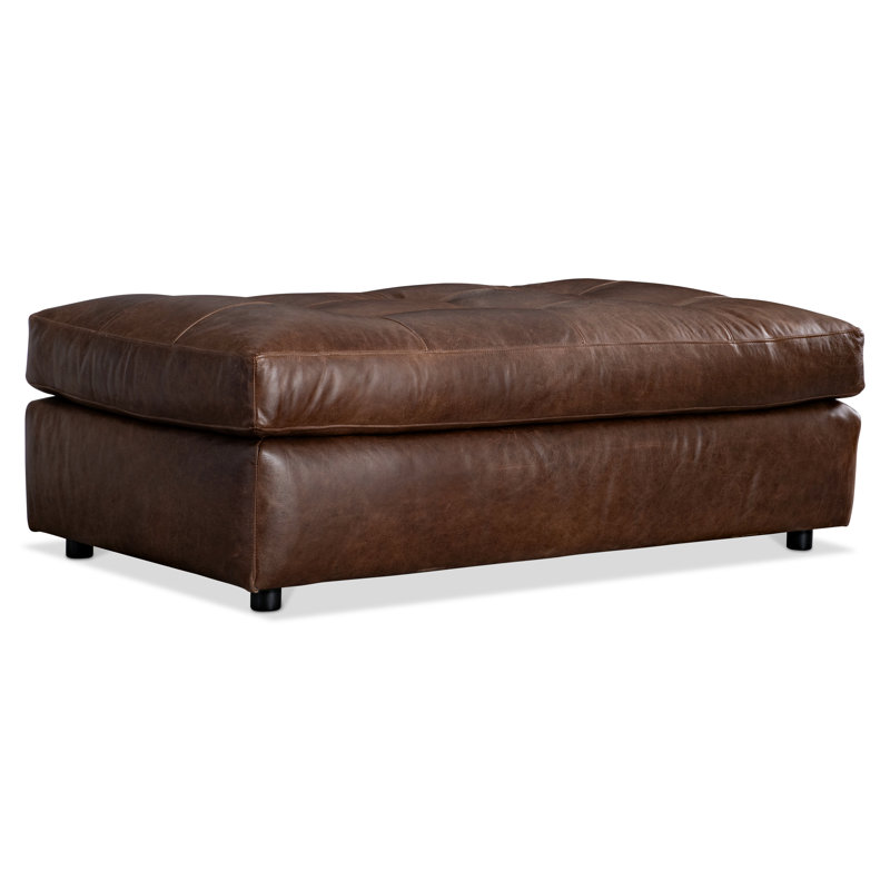 Bernhardt Nest Leather Ottoman