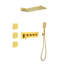2 jets 9,84 po Pomme de douche murale fixe et portative double 2,2 gallons par minute avec jets pour le corps-113823335