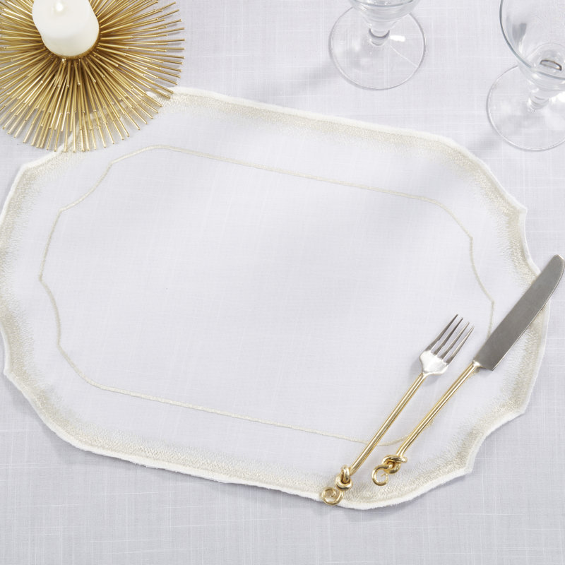 Napperon Elegant, Blanc / Champagne