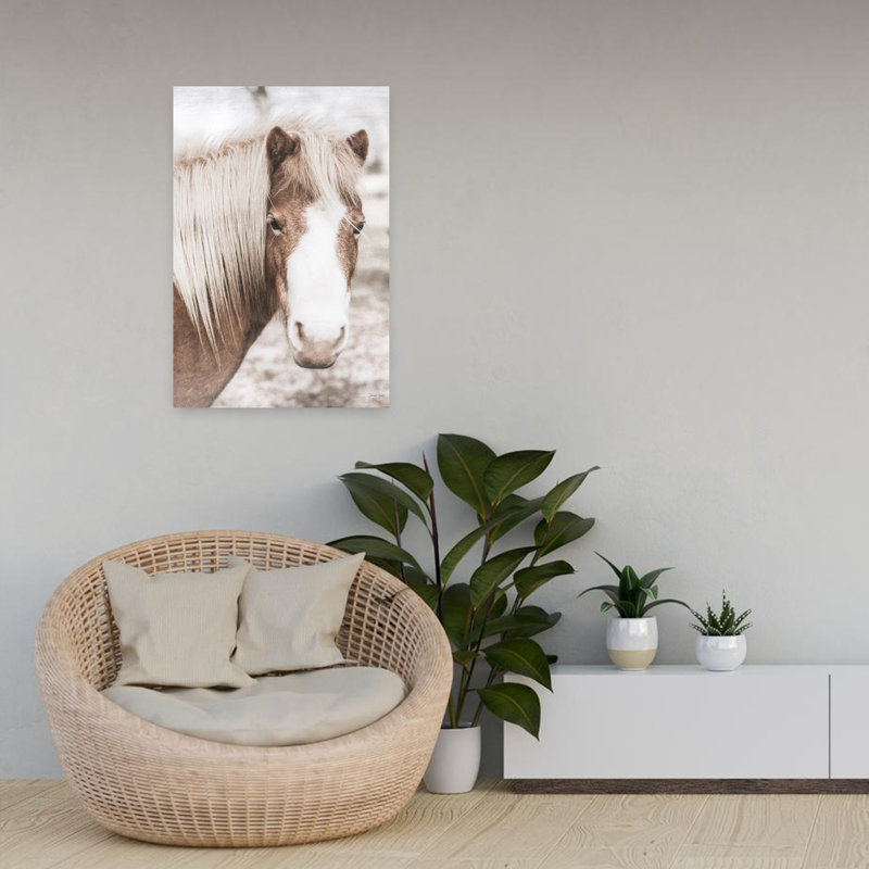 Miel, cheval, poney, art contemporain, H 24 po x l 16 po