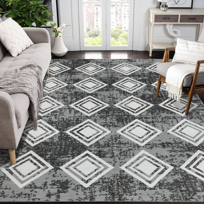 Tapis avec envers antidérapant Vutjo, Rectangle 5 pi x 7 pi