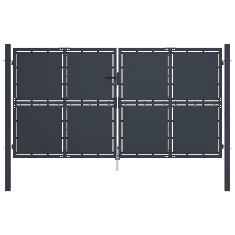 Melik Anthracite Metal Gate, 175cm H x 300cm W