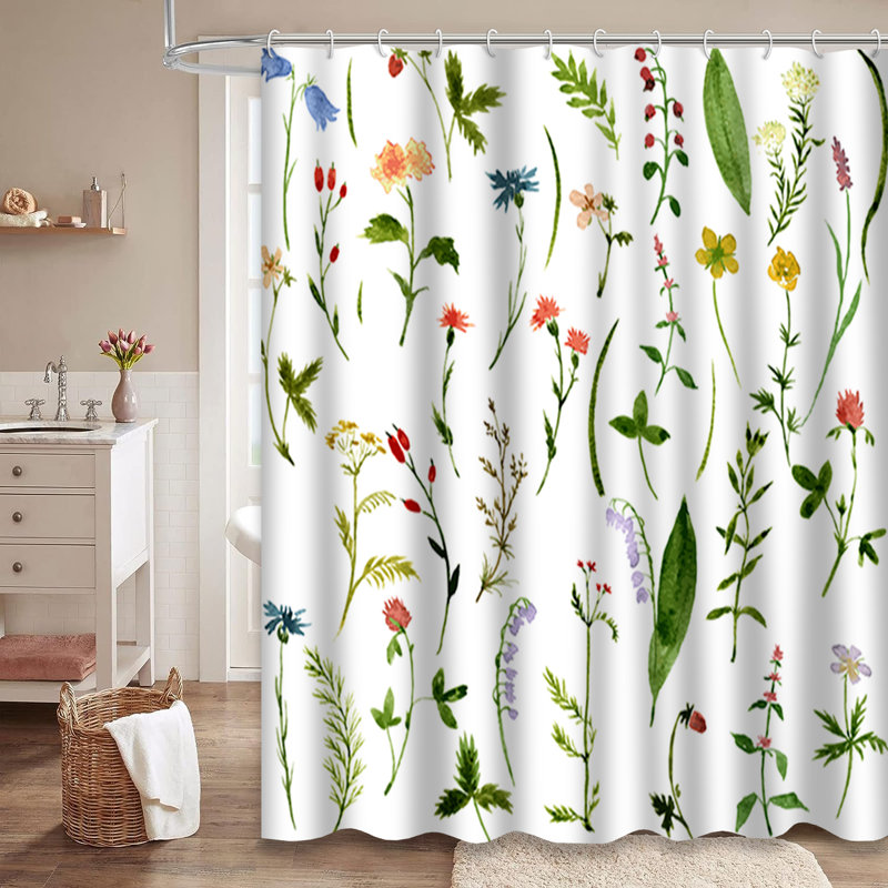 Rideau de douche avec 12 crochets, L 72 po x l 78 po