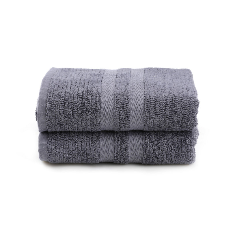 Ensemble de serviettes de bain de qualité supérieure (2 pièces), couleur fumée, 29,5 x 59,1 pouces | 60% bambou, 40% coton, 19,4 oz / mètre carré | Ultra-doux, absorbant, lavable à la machine à 104 ° F | Parfait pour le spa, la salle de bain et l'utilisation quotidienne