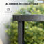 Outsunny Garden Table 190 x 90 x 74 cm Weathered Brown Wood-Effect