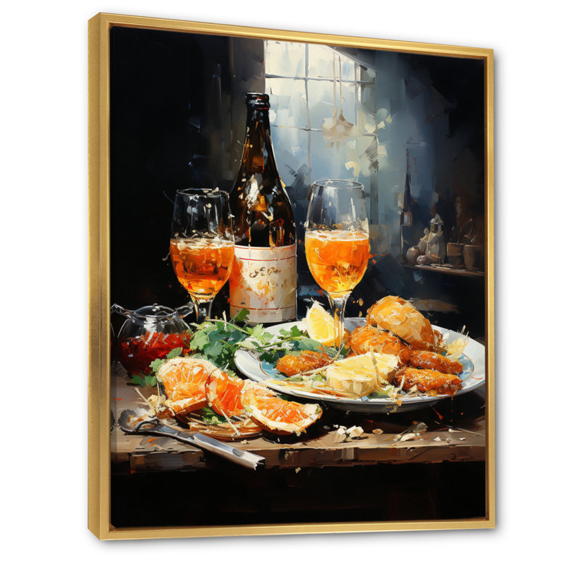 Cimone Food Beer A Festive III, Cadre flottant doré, H 20 po x l 12 po x P 1 po