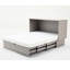 Grand lit avec rangement, matelas en mousse pliable et borne de charge, lit convertible gris, fonction de rangement, quai-1728977059