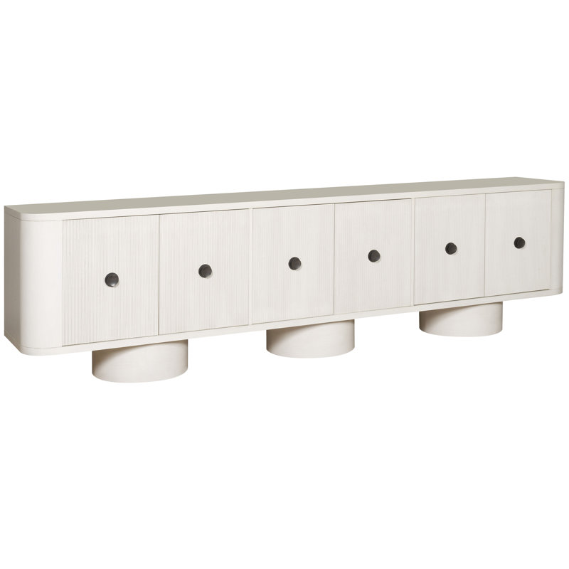Pierson Solid Wood TV Stand, Casa Blanca