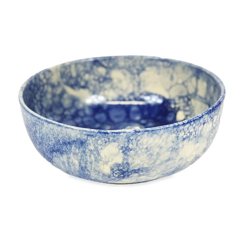 Verano Spanish Ceramics Burbujas Ceramic Salad Bowl