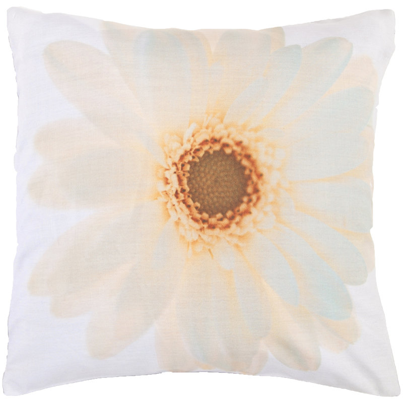 Floral Throw Pillow, 22", Down
